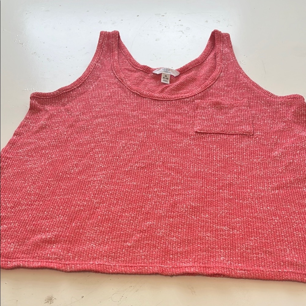 Time and Tru Medium Pink Sleeveless Pocket Thicker Tank Top